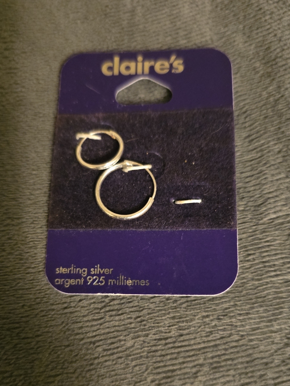 claire's Sterling Silver Hoop Earrings - Silver